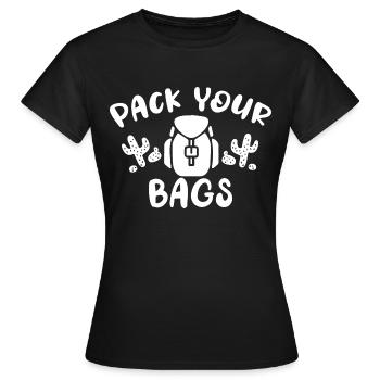 Faites vos valises - T-shirt Femme - noir - Devant - AI Model Female 172 dark (172cm)