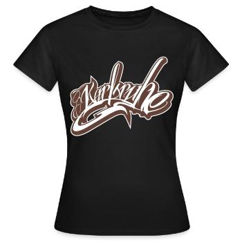 Karlsruhe - T-shirt Femme - noir - Devant - AI Model Female 172 dark (172cm)