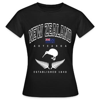 Nouvelle-Zélande - T-shirt Femme - noir - Devant - AI Model Female 172 dark (172cm)