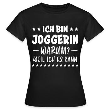 Joggerin Spruch Laufen Joggen Joggerin Geschenk - Frauen T-Shirt - Schwarz - Vorne - AI Model Female 172 dark (172cm)