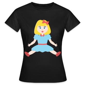 Poupée - T-shirt Femme - noir - Devant - AI Model Female 172 dark (172cm)