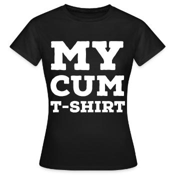cum Tshirt - T-shirt Femme - noir - Devant - AI Model Female 172 dark (172cm)
