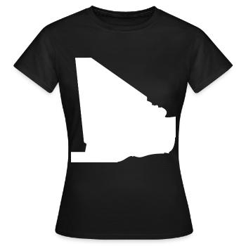 Mali Landkarte Flagge - Frauen T-Shirt - Schwarz - Vorne - AI Model Female 172 dark (172cm)