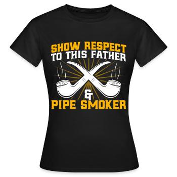 Amateur de pipe Pipe Lover Pipe Smoke - T-shirt Femme - noir - Devant - AI Model Female 172 dark (172cm)