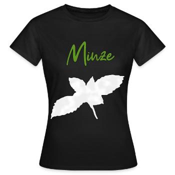 Menthe poivrée - T-shirt Femme - noir - Devant - AI Model Female 172 dark (172cm)