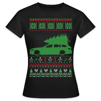 Pull moche de Noël - T-shirt Femme - noir - Devant - AI Model Female 172 dark (172cm)