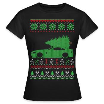 Christmas Ugly Sweater - Frauen T-Shirt - Schwarz - Vorne - AI Model Female 172 dark (172cm)
