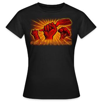 Vegan for the Voiceless - Women's T-Shirt - black - Front - AI Model Female 172 dark (172cm)