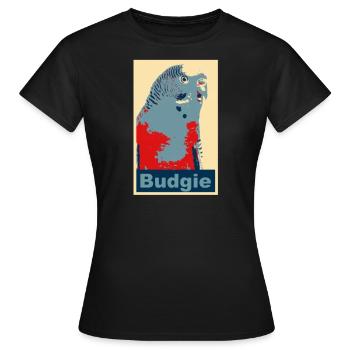 Perruche budgie image - T-shirt Femme - noir - Devant - AI Model Female 172 dark (172cm)