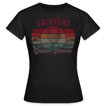 Backyard Chicken Farmer - Women's T-Shirt - black - Front - AI Model Female 172 dark (172cm)