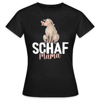 Lustiges Schafmotiv - Bäuerin Landwirtin & Schaf - Frauen T-Shirt - Schwarz - Vorne - AI Model Female 172 dark (172cm)