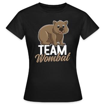 Drôle de dicton Wombat - Marsupial - T-shirt Femme - noir - Devant - AI Model Female 172 dark (172cm)