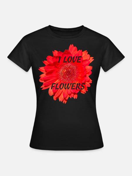 Gerbera Blossom - Love Flowers - Women's T-Shirt - black