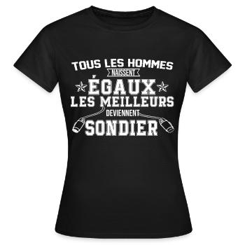 sondier - T-shirt Femme - noir - Devant - AI Model Female 172 dark (172cm)