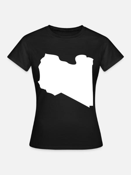 Libyen Landkarte Flagge - Frauen T-Shirt - Schwarz