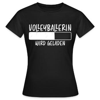 Volleyballerin Spruch Fun Beachvolleyball Geschenk - Frauen T-Shirt - Schwarz - Vorne - AI Model Female 172 dark (172cm)