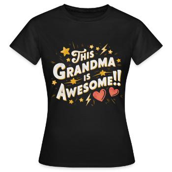 Un design accrocheur et cool pour la meilleure grand-mère - T-shirt Femme - noir - Devant - AI Model Female 172 dark (172cm)