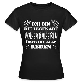 Volleyballerin Spruch Fun Beachvolleyball Geschenk - Frauen T-Shirt - Schwarz - Vorne - AI Model Female 172 dark (172cm)