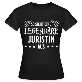 Juristin Beruf Lustige Spruch Jurist Jura Geschenk - Frauen T-Shirt - Schwarz - Vorne - AI Model Female 172 dark (172cm)