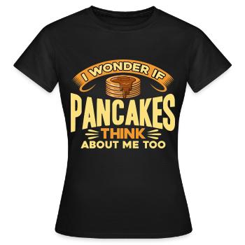 Pfannkuchen Liebhaber Pfannkuchen Pfannkuchen Tag - Frauen T-Shirt - Schwarz - Vorne - AI Model Female 172 dark (172cm)