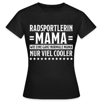 Radsportlerin Mountainbike Radfahrerin Geschenk - Frauen T-Shirt - Schwarz - Vorne - AI Model Female 172 dark (172cm)