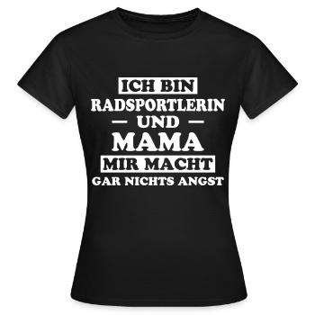 Radsportlerin Mountainbike Radfahrerin Geschenk - Frauen T-Shirt - Schwarz - Vorne - AI Model Female 172 dark (172cm)