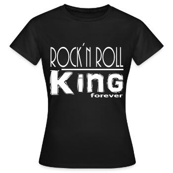 Rock n Roll King - T-shirt Femme - noir - Devant - AI Model Female 172 dark (172cm)
