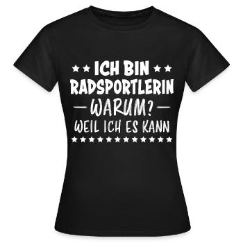 Radsportlerin Mountainbike Radfahrerin Geschenk - Frauen T-Shirt - Schwarz - Vorne - AI Model Female 172 dark (172cm)