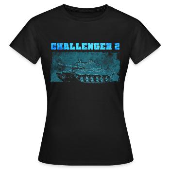Challenger 2 - Char britannique - T-shirt Femme - noir - Devant - AI Model Female 172 dark (172cm)