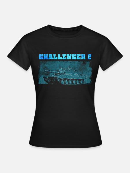 Challenger 2 - Britischer Panzer - Frauen T-Shirt - Schwarz