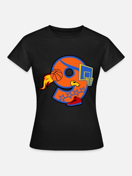 Festa di 9° compleanno di Basket Numero 9 - 9 anni - Maglietta da donna - nero