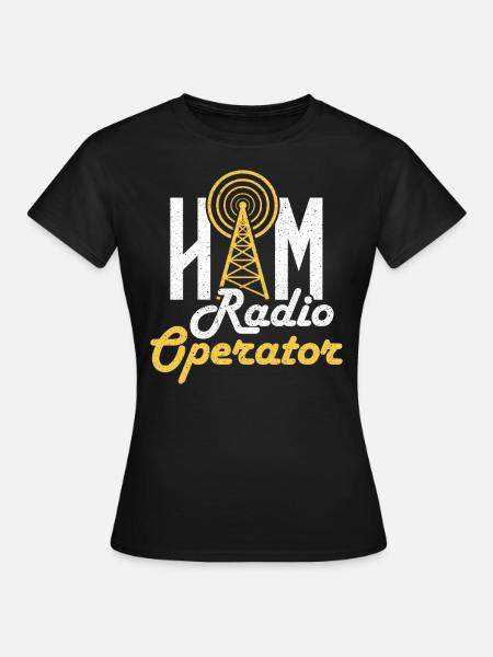 Antenne HAM Radio Operator Amateurfunker - Frauen T-Shirt - Schwarz