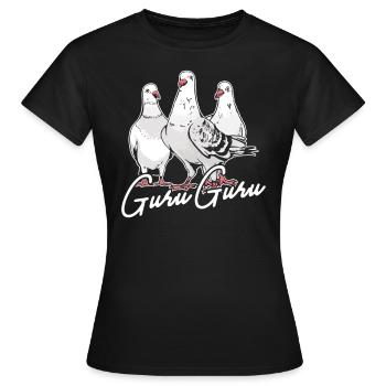 Brieftauben Guru Guru Tauben - Frauen T-Shirt - Schwarz - Vorne - AI Model Female 172 dark (172cm)