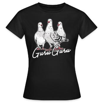 Brieftauben Guru Guru Tauben - Frauen T-Shirt - Schwarz - Vorne - AI Model Female 172 dark (172cm)
