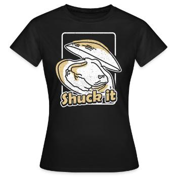Écailler les huîtres - T-shirt Femme - noir - Devant - AI Model Female 172 dark (172cm)