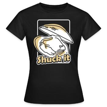 Écailler les huîtres - T-shirt Femme - noir - Devant - AI Model Female 172 dark (172cm)