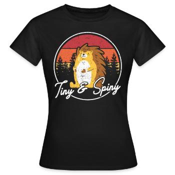 Rongeur épineux Porc-épic minuscule et épineux - T-shirt Femme - noir - Devant - AI Model Female 172 dark (172cm)