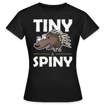 Rongeur épineux Porc-épic minuscule et épineux - T-shirt Femme - noir - Devant - AI Model Female 172 dark (172cm)