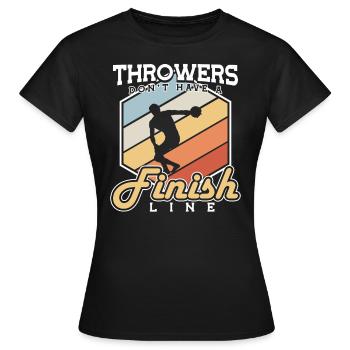 Les lanceurs de disque n’ont pas de lignes d’arrivée Lanceur de disque - T-shirt Femme - noir - Devant - AI Model Female 172 dark (172cm)