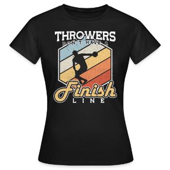 Les lanceurs de disque n’ont pas de lignes d’arrivée Lanceur de disque - T-shirt Femme - noir - Devant - AI Model Female 172 dark (172cm)