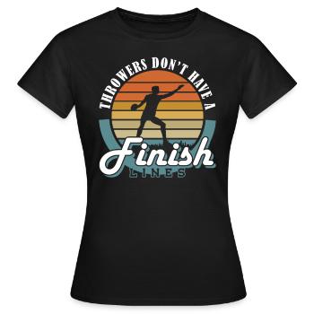 Les lanceurs de disque n’ont pas de lignes d’arrivée Lanceur de disque - T-shirt Femme - noir - Devant - AI Model Female 172 dark (172cm)
