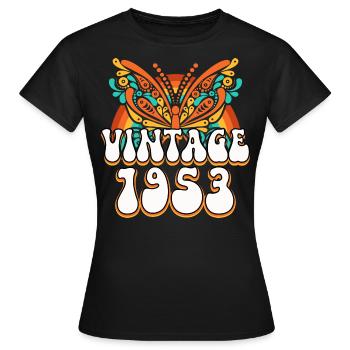 Style Rétro 1953 Femme 70 Ans Anniversaire - T-shirt Femme - noir - Devant - AI Model Female 172 dark (172cm)