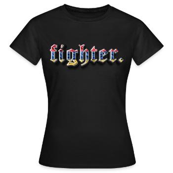 vechter. Armenië - Vrouwen T-shirt - zwart - Voor - AI Model Female 172 dark (172cm)