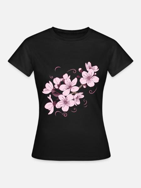 Fleur japonais cadeau cool - T-shirt Femme - noir