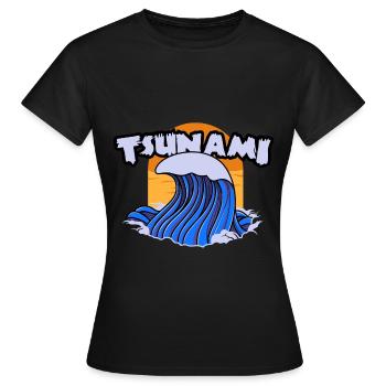 Master of Disaster Natur Tsunami Cooles Geschenk - Frauen T-Shirt - Schwarz - Vorne - AI Model Female 172 dark (172cm)