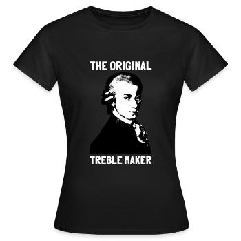 Mozart image musique noir blanc cadeau - T-shirt Femme - noir - Devant - AI Model Female 172 dark (172cm)
