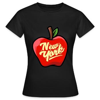 New York Big Apple Symbole Cadeau Cooles - T-shirt Femme - noir - Devant - AI Model Female 172 dark (172cm)