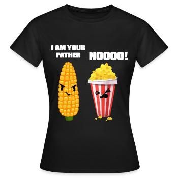 Popcorn - T-shirt Femme - noir - Devant - AI Model Female 172 dark (172cm)