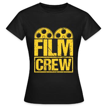 Film Produktion Crew Mitglieder Produzent Filmcrew - Frauen T-Shirt - Schwarz - Vorne - AI Model Female 172 dark (172cm)