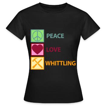 Whittling Holzschnitzer Holz Schnitzen Spruch - Frauen T-Shirt - Schwarz - Vorne - AI Model Female 172 dark (172cm)
